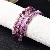 RUILONG Purple Ghost Stone Bracelet 6/8/10MM Sweet Charm Jewelry