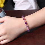 RUILONG Purple Ghost Stone Bracelet 6/8/10MM Sweet Charm Jewelry