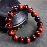 Natural Red Tiger Eye Stone Bracelet 6/8/10MM Round Beads Jewelry