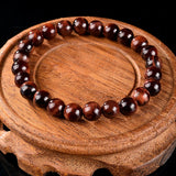 Natural Red Tiger Eye Stone Bracelet 6/8/10MM Round Beads Jewelry