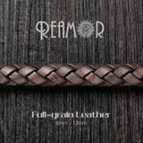 RUIMO 12*6mm Brown Red Leather Rope DIY Bracelet Making Cord