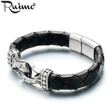 RUIMO 12*6mm Flat Leather Rope Brown Cord DIY Bracelet Jewelry Making