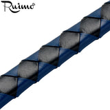 RUIMO 12*6mm Flat Leather Rope Brown Cord DIY Bracelet Jewelry Making