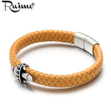 1m 10*5mm Wide Braided Leather Rope Cord for Bracelet Jewelry Making