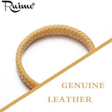 1m 10*5mm Wide Braided Leather Rope Cord for Bracelet Jewelry Making
