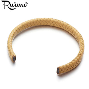 1m 10*5mm Wide Braided Leather Rope Cord for Bracelet Jewelry Making
