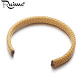 1m 10*5mm Wide Braided Leather Rope Cord for Bracelet Jewelry Making