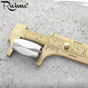 RUIMO 316L Stainless Steel 8mm Magnet Clasp Leather Bracelet DIY Jewelry