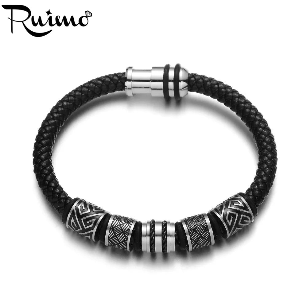 RUIMO Stainless Steel Magnet Clasp DIY Leather Bracelets Jewelry Magnetic Buckle
