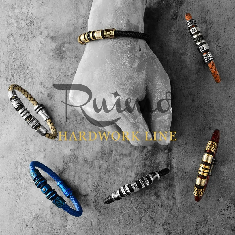 RUIMO Stainless Steel Magnet Clasp DIY Leather Bracelets Jewelry Magnetic Buckle