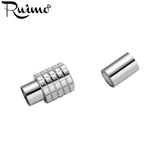 RUIMO Stainless Steel Cylinder Magnet Buckle Hook for Leather Bracelet