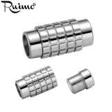 RUIMO Stainless Steel Cylinder Magnet Buckle Hook for Leather Bracelet