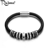 RUIMO Stainless Steel Cylinder Magnet Buckle Hook for Leather Bracelet