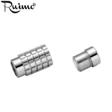 RUIMO Stainless Steel Cylinder Magnet Buckle Hook for Leather Bracelet