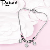 RUIMO Red Anchor Big Hole Spacer Beads Charms for Bracelet
