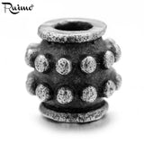 RUIMO 316l Stainless Steel Heart Totems Spacer Beads 2mm Small Holes Charms