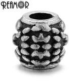RUIMO 316l Stainless Steel Heart Totems Spacer Beads 2mm Small Holes Charms