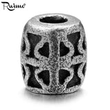 RUIMO 316l Stainless Steel Heart Totems Spacer Beads 2mm Small Holes Charms