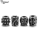 RUIMO 316l Stainless Steel Heart Totems Spacer Beads 2mm Small Holes Charms