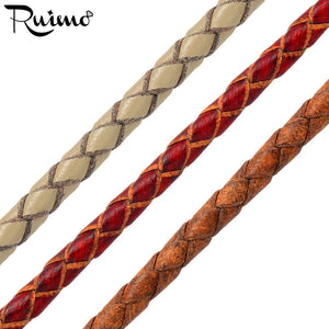 3mm Vintage Leather Cord Round Rope String for DIY Bracelet Necklace