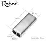 316L Stainless Steel Double Hole Blank Beads for DIY Bracelets & Bangles