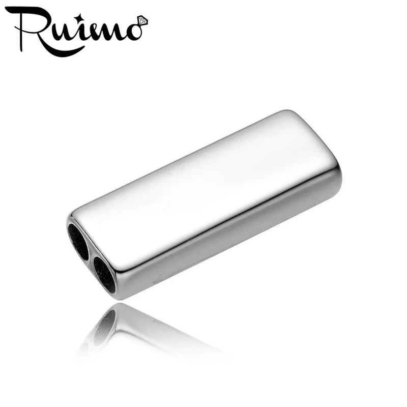 316L Stainless Steel Double Hole Blank Beads for DIY Bracelets & Bangles