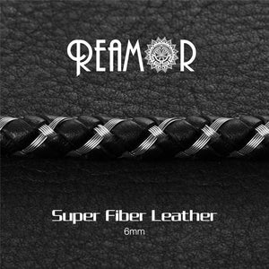 6mm Round Braided Leather Cord DIY Bracelet Making Accessories