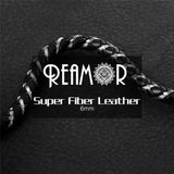 6mm Round Braided Leather Cord DIY Bracelet Making Accessories
