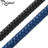 6mm Round Fiber Cord Braided Leather Rope for Jewelry Making 1M