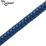 6mm Round Fiber Cord Braided Leather Rope for Jewelry Making 1M