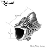RUIMO Fish DIY Bracelet Beads Charm Stainless Steel Large Hole Spacer Beads