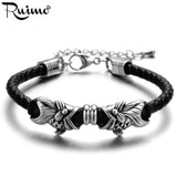 RUIMO Fish DIY Bracelet Beads Charm Stainless Steel Large Hole Spacer Beads