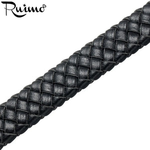 10x3mm Brown Braided Leather Rope for Bracelet Making