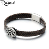 10x3mm Brown Braided Leather Rope for Bracelet Making