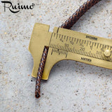 10x3mm Brown Braided Leather Rope for Bracelet Making
