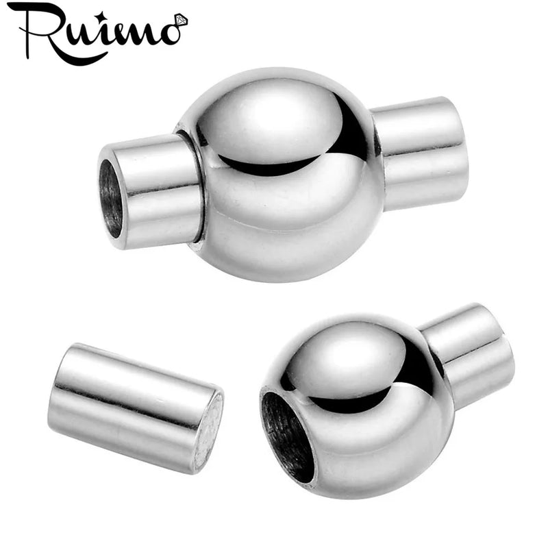 RUIMO Stainless Steel Magnet Hook Leather Bracelet 16*8mm