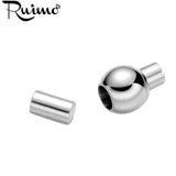 RUIMO Stainless Steel Magnet Hook Leather Bracelet 16*8mm