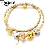 RUIMO 5mm Crystal Beads Hearts Pattern Inserts for Jewelry Making