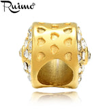 RUIMO 5mm Crystal Beads Hearts Pattern Inserts for Jewelry Making