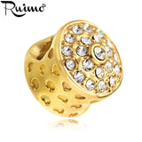 RUIMO 5mm Crystal Beads Hearts Pattern Inserts for Jewelry Making