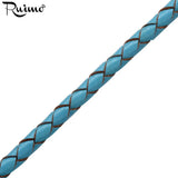 RUIMO 4mm Braided Leather Rope Chains For Bracelet Making