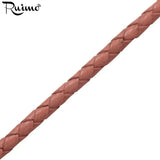 RUIMO 4mm Braided Leather Rope Chains For Bracelet Making