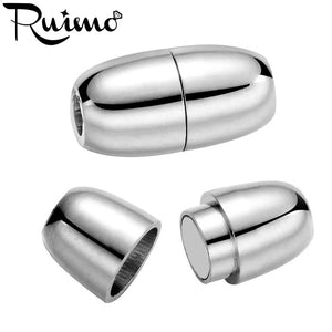 316l Stainless Steel Spiral Magnet Hook Clasp 14*7mm Bracelet Jewelry Findings