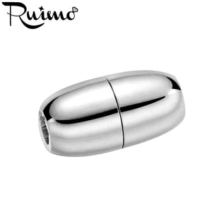 316l Stainless Steel Spiral Magnet Hook Clasp 14*7mm Bracelet Jewelry Findings
