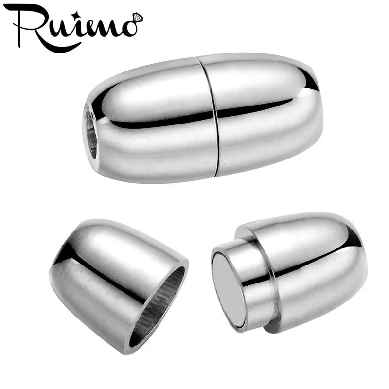 316l Stainless Steel Spiral Magnet Hook Clasp 14*7mm Bracelet Jewelry Findings