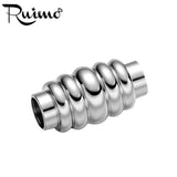 RUIMO 316l Stainless Steel 4mm Hole Spiral Magnet Hook Clasp