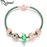 RUIMO Rose Jewelry Beads 5mm Hole Micro Insert Crystal Accessories