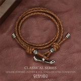RUIMO Snake Bracelet String Leather Wrap Rope Adjustable Hook Jewelry