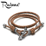 RUIMO Snake Bracelet String Leather Wrap Rope Adjustable Hook Jewelry