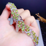 Silver Amethyst Bracelet Tennis Bangle for Women
